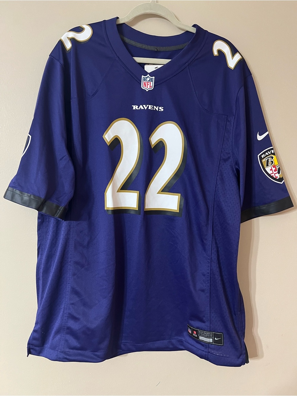 Nike Men's Baltimore Ravens Derrick Henry #22 purple home game jersey